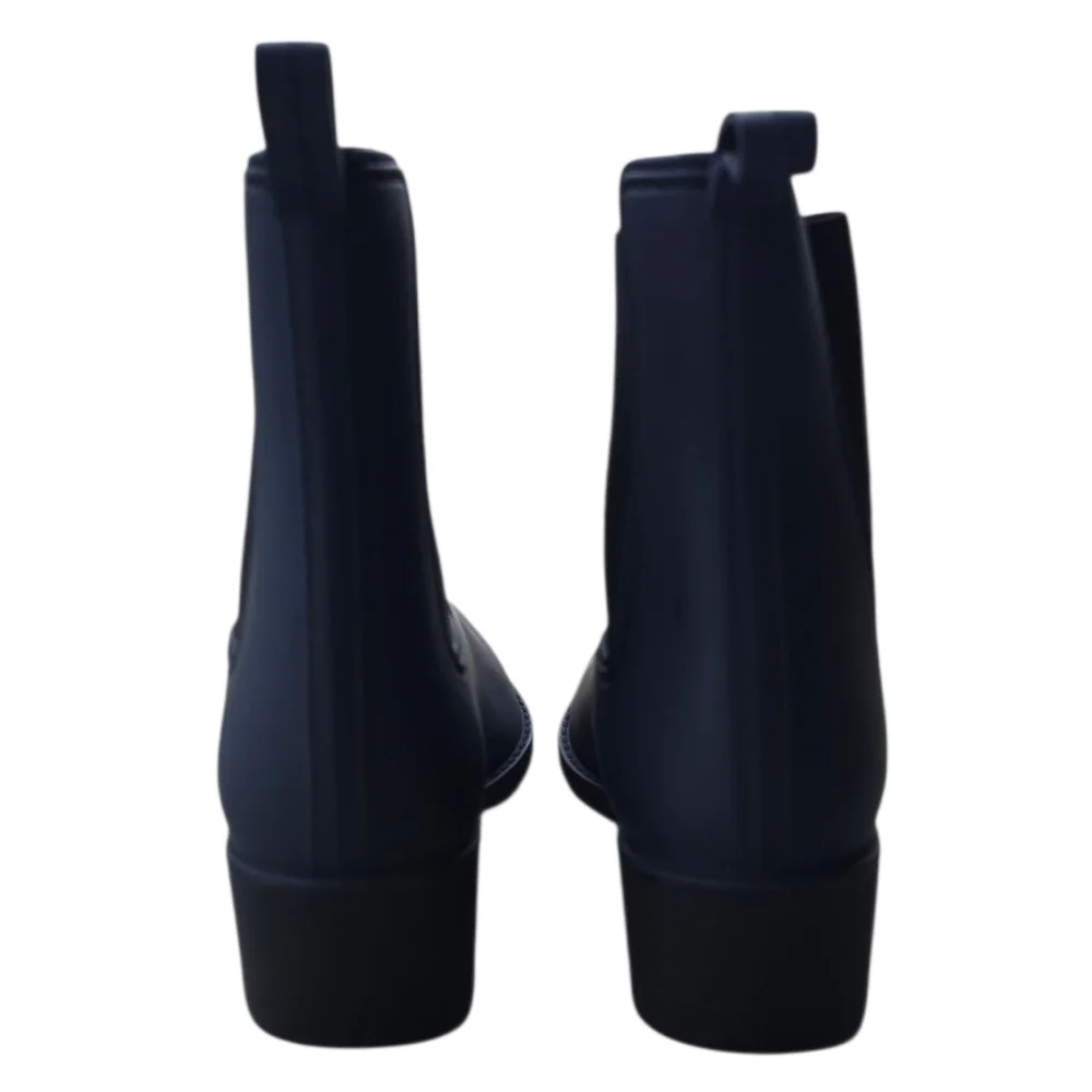 Jeffrey Campbell Stormy Matte Blue Rubber Short Rain Boot Size 8